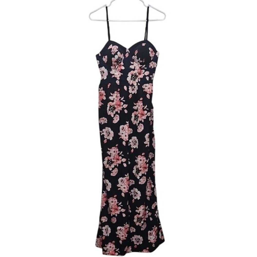 Band Of Gypsies Floral Jumpsuit Size Medium New Lightweight Party Spring Pockets